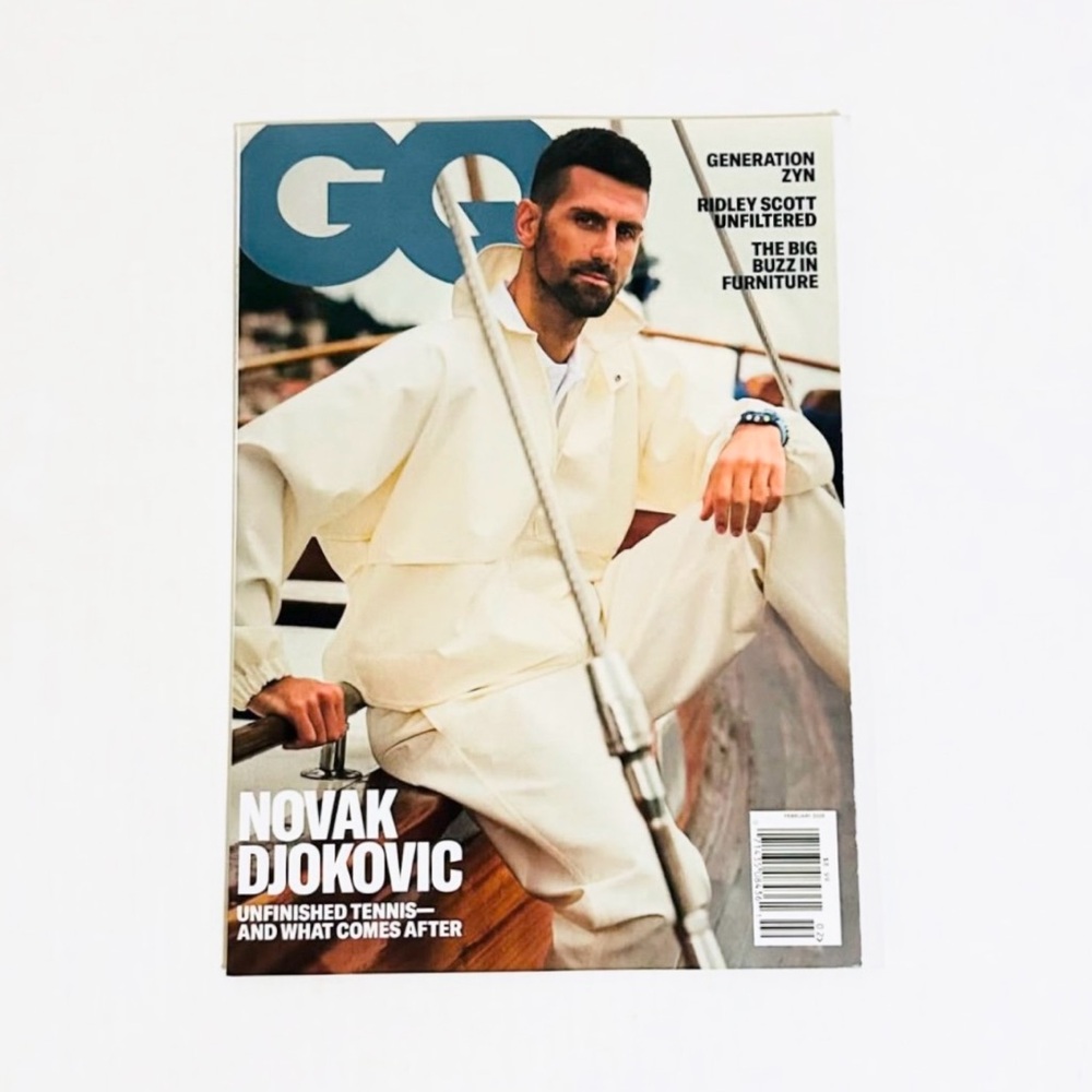⭐️5 For 25⭐️ GQ Magazine - February 2025 - Novak Djokovic